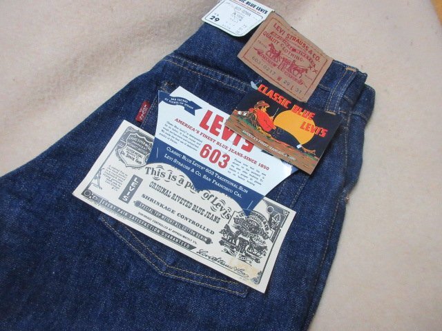 vintage リーバイス ジーンズ デッドストック w29 603 スリム ンテージ 501 505 517 アメカジ古着 sy2624拍卖