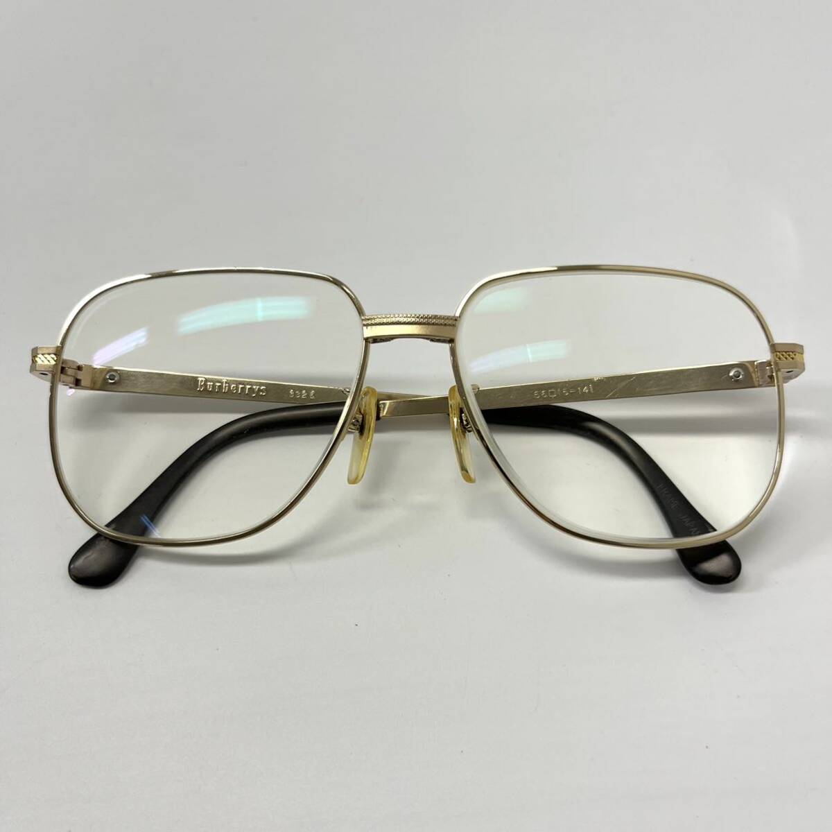 VINTAGE Burberrys メガネ 眼鏡 メタルフレーム 332E ゴールド ブラック 度入り バーバリー ヴィンテージ【レターパックプラス郵送可】#74拍卖