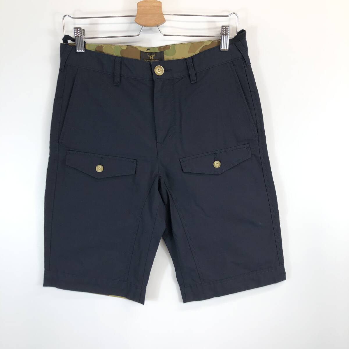 Griffin Hartland(グリフィンハートランド) ハーフパンツ ダークネイビー/ダックハントカモ 74サイズ拍卖