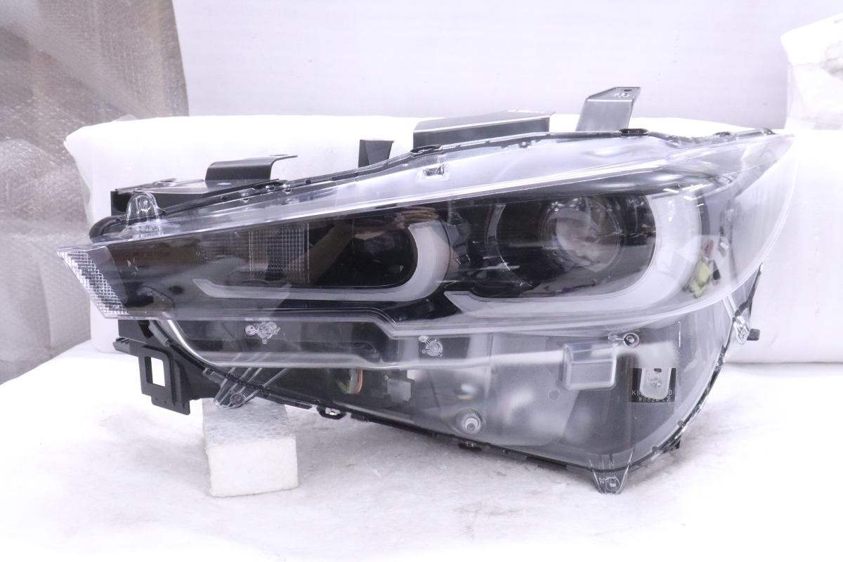 48-477★美品 後期 LED KF5P CX-5★左ヘッドライト STANLEY W6906 打刻:QB ASSY ブラック 純正★マツダ (RO)拍卖