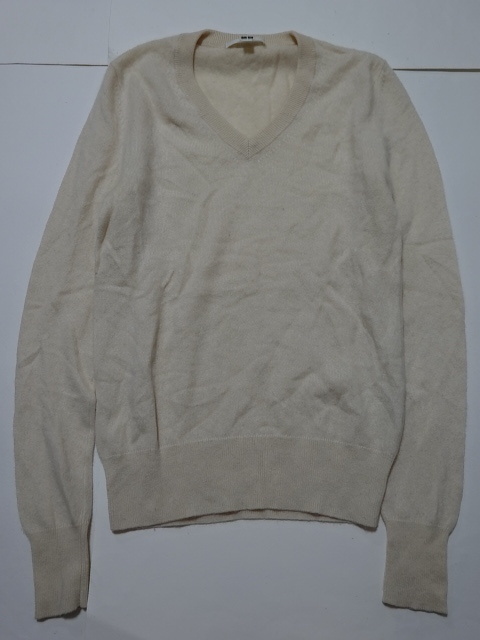 ●カシミヤ100% ユニクロ UNIQLO Vネックカシミヤセーター XS ●0830●拍卖