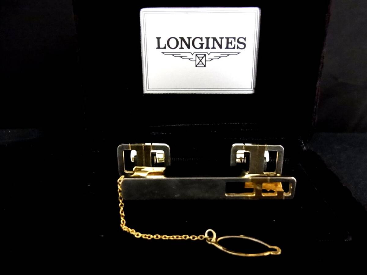 ■美品■№1128【LONGINES】ロンジン■カフス&ネクタイピン タイピン セット♪拍卖