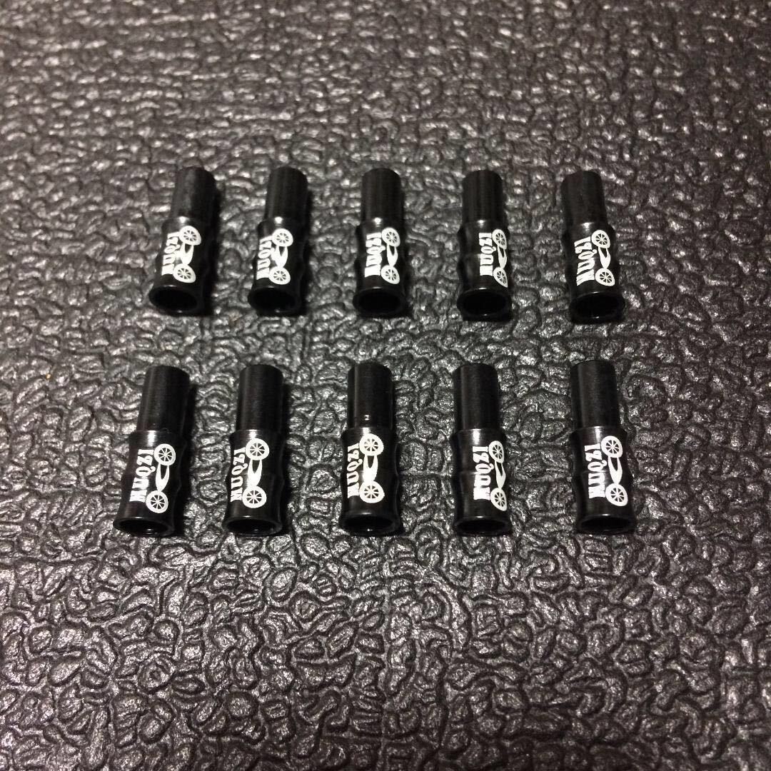 ☆ 即決・新品!! 自転車 アルミ 竹風アウターケーブルキャップ 黒 φ5mm10個 ☆拍卖