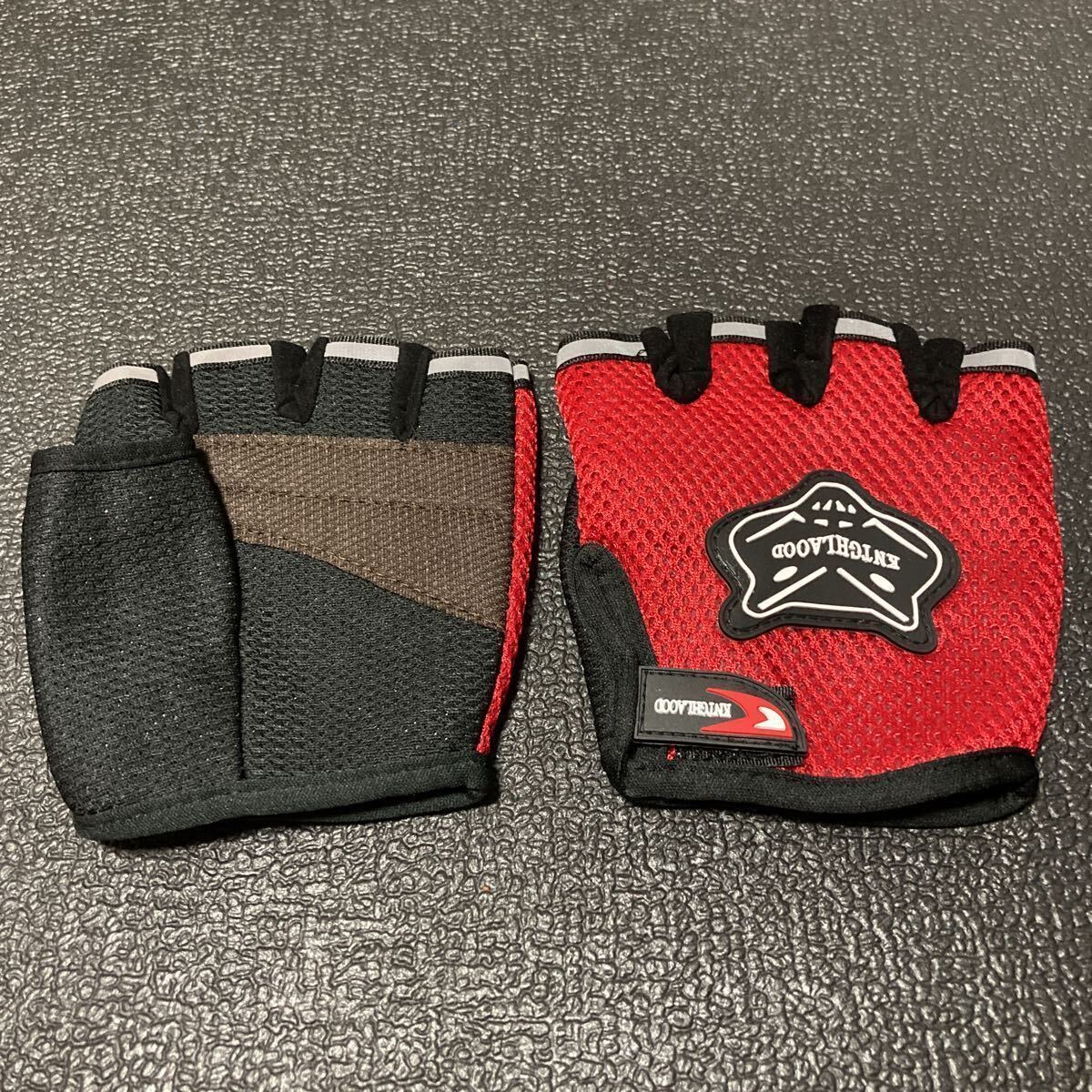 ☆ 即決・新品!! サイクリング ハーフグローブ レッド ☆拍卖