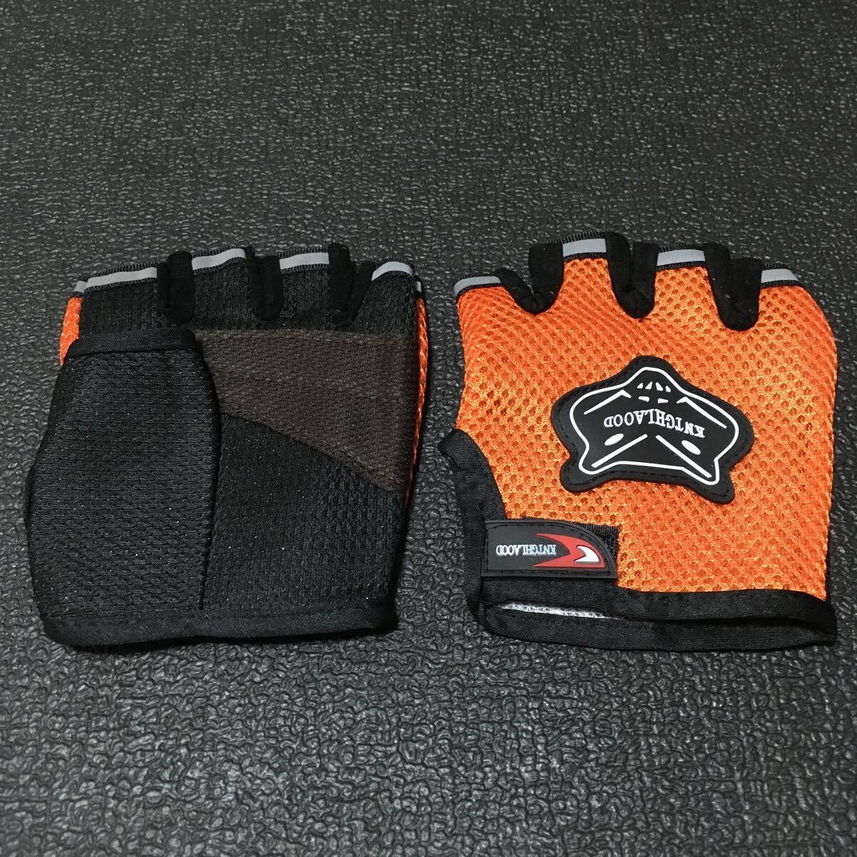 ☆ 即決・新品!! サイクリング ハーフグローブ オレンジ ☆拍卖