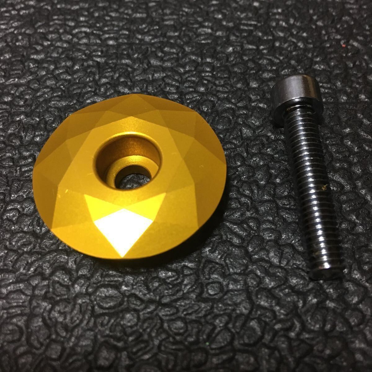 ☆ 即決・新品!! 自転車 軽量 アルミ トップキャップセット OS用 ゴールド ☆拍卖