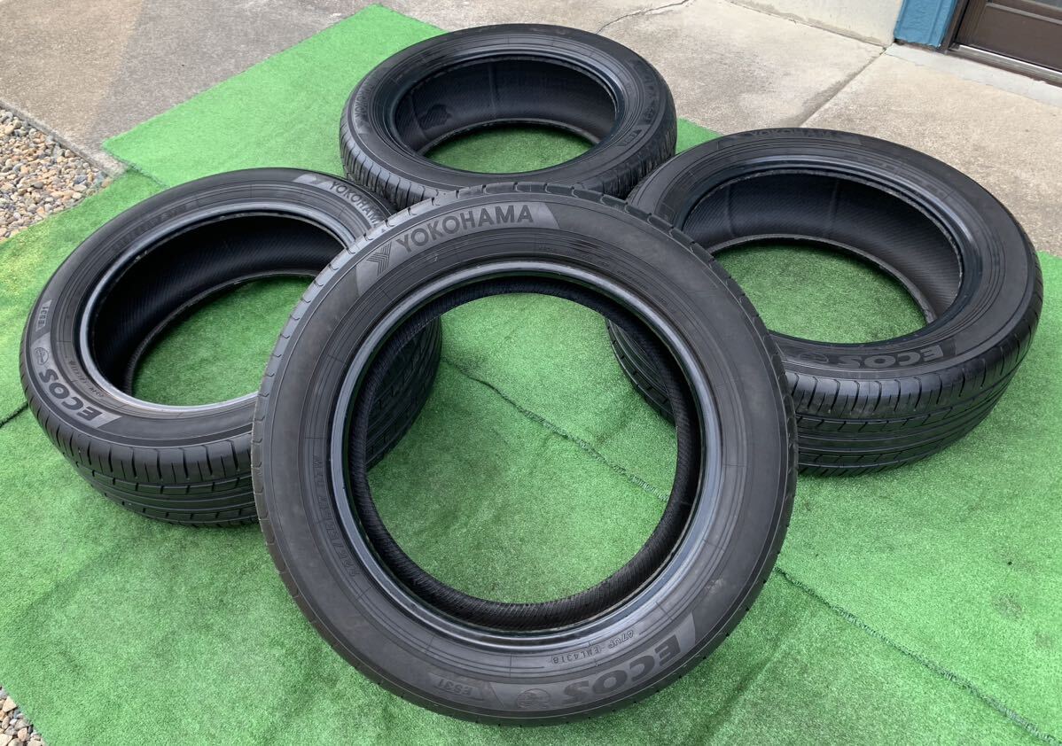 2018年製★YOKOHAMA ECOS 225/55R17 ラジアルタイヤ4本セット☆ アルファード ヴェルファイア エルグランド等★A-75 拍卖