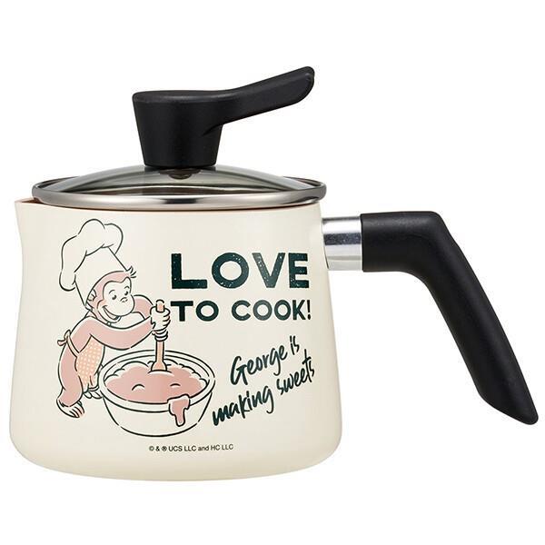 おさるのジョージ マルチポット (ケトル兼用鍋) 1.3L 深型 ミルクパン 揚げ鍋 片手鍋 スケーター拍卖