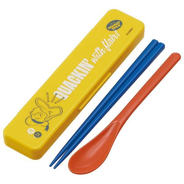 ドナルド 音のならないコンビセット 箸 弁当用カトラリー 抗菌 食洗機対応 ディズニー ドナルドダック スケーター拍卖