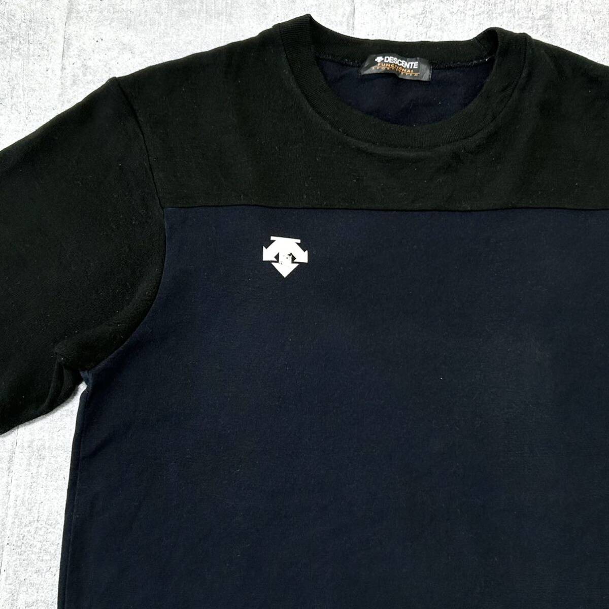 DESCENTE 素材切り替え アクリル コットン Tシャツ 半袖 デサント 柔らかい上質素材 スポーツウェア タウンユース 普段着 部屋着 石瀬6097拍卖