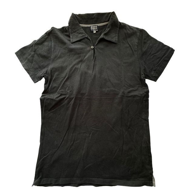 大きいサイズ タケオキクチ スキッパー ポロシャツ ブラック Tシャツ TAKEO KIKUCHI 一つボタン メンズ 雅瀬551拍卖