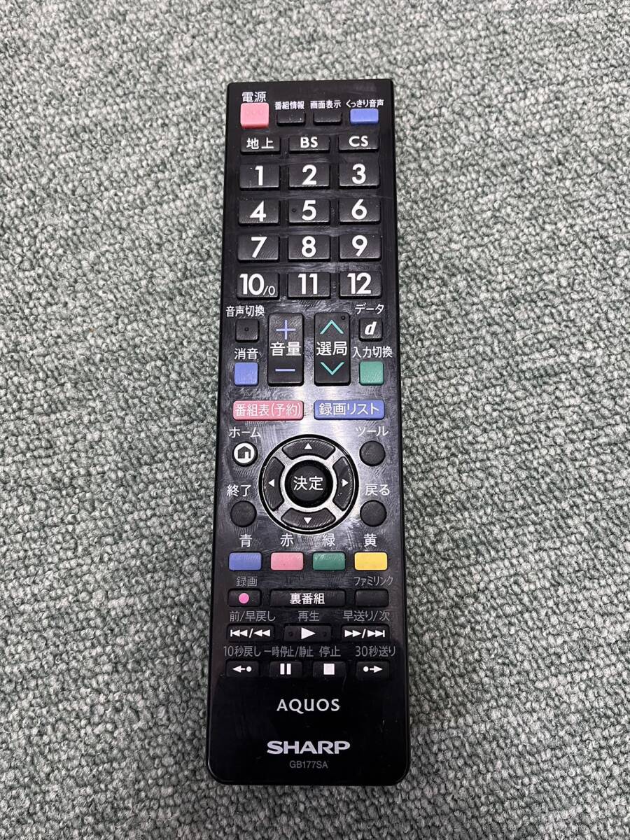 d812★(送料無料)SHARP テレビリモコン GB177SA★拍卖