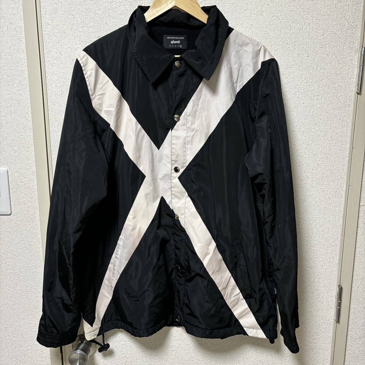 ◆ニッシー 愛用 glamb グラム アウター ナイロン コーチジャケット ブルゾン ブラック ナイロン 黒 ジャケット 上着拍卖