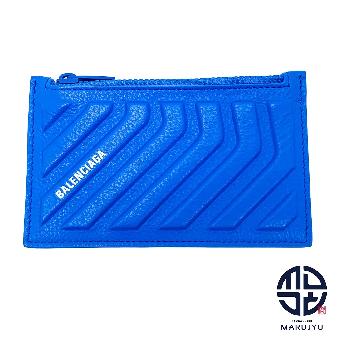 BALENCIAGA バレンシアガ ブルー 青 カードケース 663714 フラグメントケース 小物 カードケース サイフ 財布 ブランド拍卖