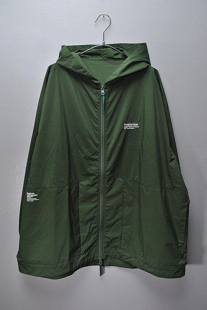 FreshService PERTEX EQUILBRIUM HOODED SHELL フレッシュサービス パーテックス シェルジャケット ナイロンパーカ オリーブ/M拍卖