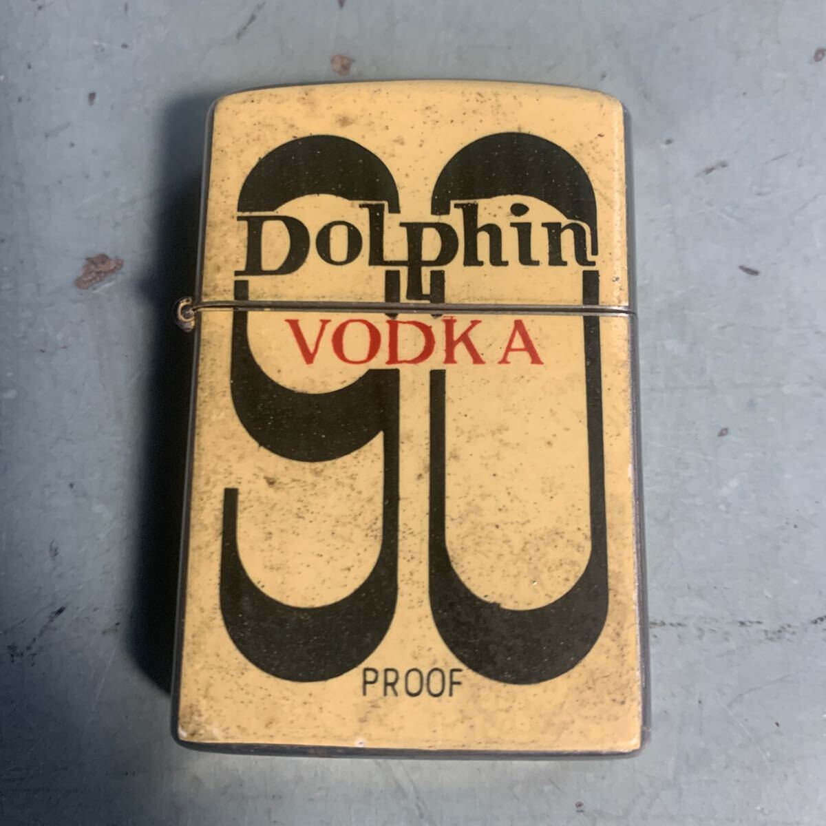 DoLPhin ドルフィン VODKA 90 プルーフ ヴィンテージ オイルライター CROWN ライター PAT NO.11-7371 喫煙具 アンティーク (A-297)拍卖