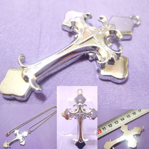 横浜最新 ペンダント中世クロス♪魅惑字架 50cm チェーン付の十き メンズレディース 守護魔除け 送料220円ξbalnξξネックレス152拍卖