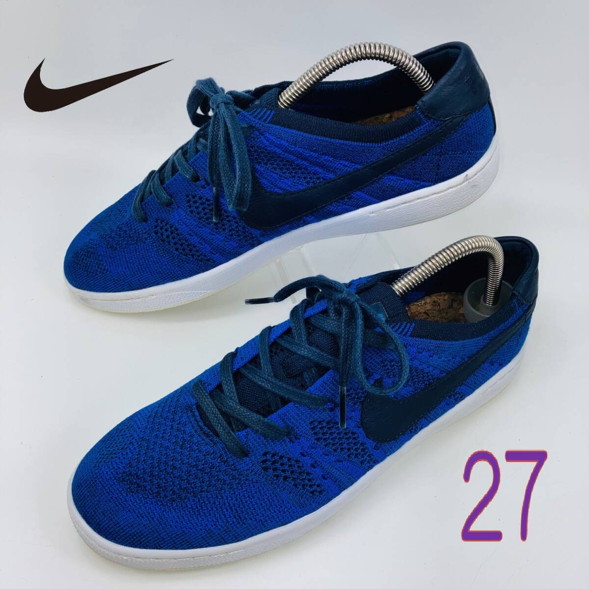 【Bランク】【現状美品】【洗濯除菌済】NIKE TENNIS CLASSIC ULTRA FLYKNIT/テニス/クラシック  (830704-401) 27 US9拍卖