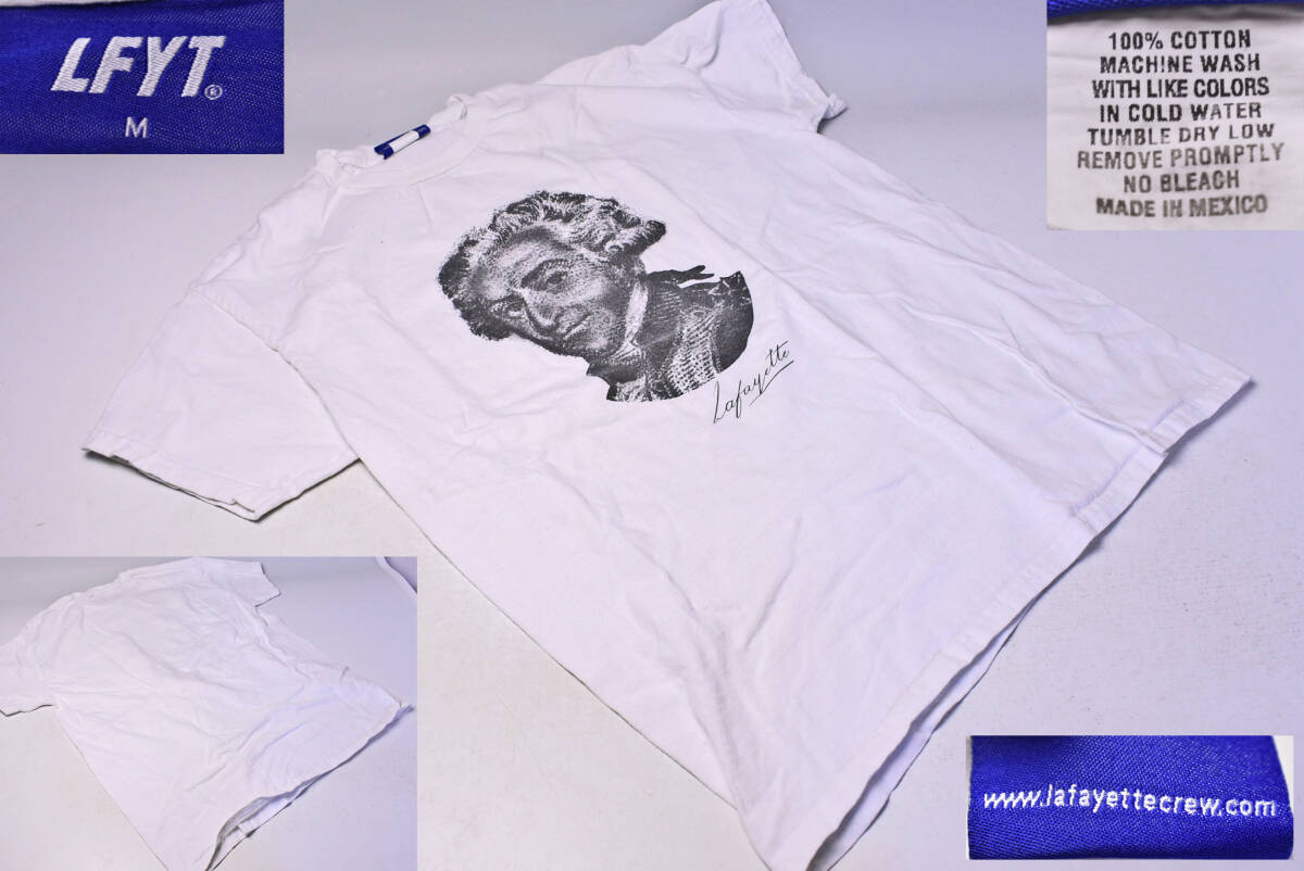 ラファイエット ★ LAFAYETTE ★ Tシャツ ★ TEE ★ M ★ ラファイエット伯爵 TEE ★ イラスト ★ 綿100% ★ 中古品 ★拍卖