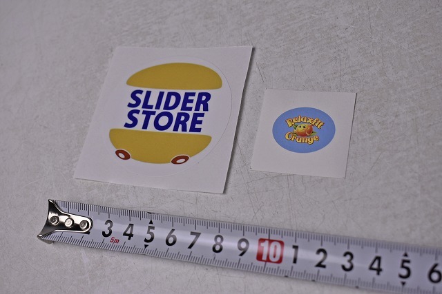RELAXFIT ★ SUPERMARKET ★ スライダーストアー ★ ステッカー ★ シール ★ 2種セット ★ イラスト ★ ロゴマーク ★ 中古品 ★拍卖