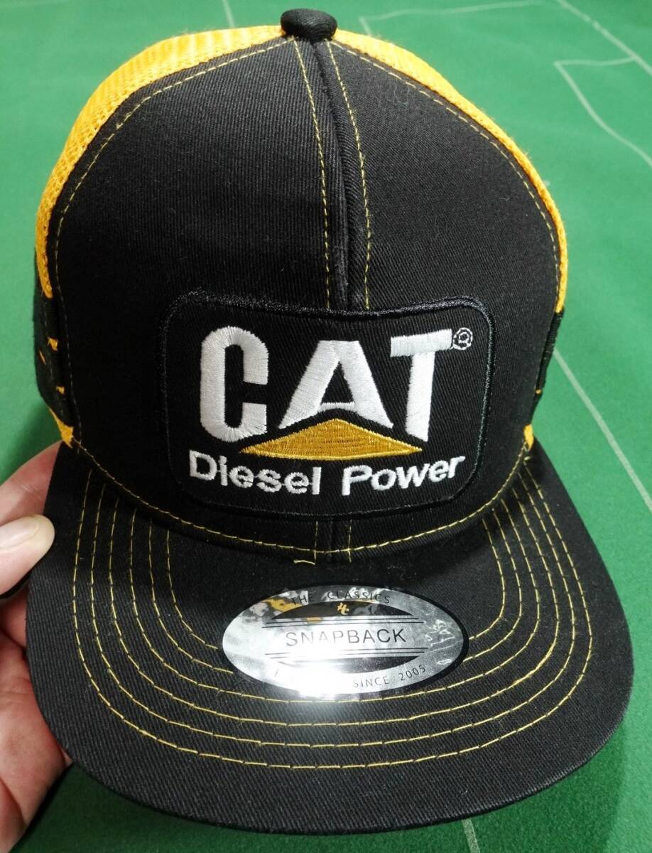 ▼CAT CATERPILLARキャタピラー Diesel Powerロゴ メッシュキャップ ブラック/オレンジ フリー 美品!!!▼拍卖