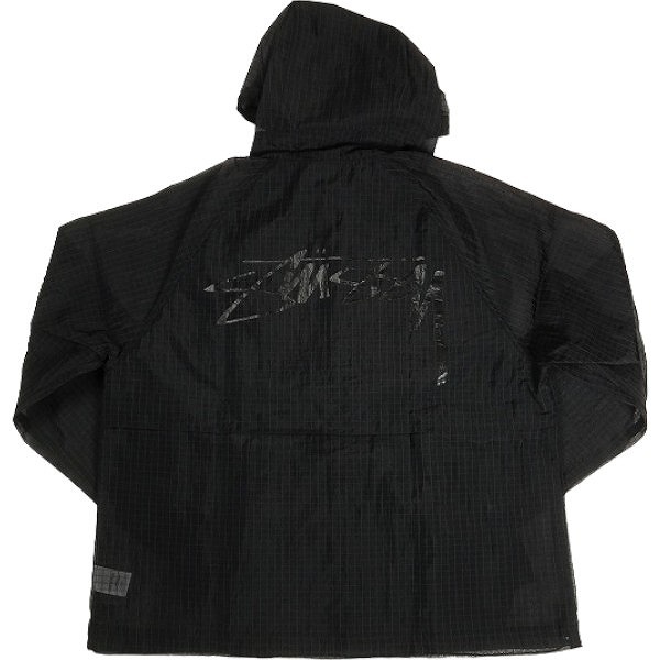 STUSSY ステューシー 24AW BEACH SHELL TRANSPARENT RIPSTOP BLACK ジャケット 黒 Size 【M】 【新古品・未使用品】 20802086拍卖