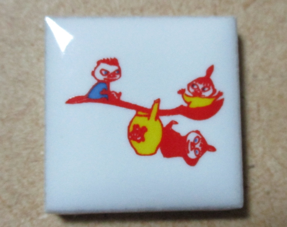 ☆彡 ムーミン タイル 【 ミィのきょうだい シーソー 】 アートタイル ミニタイル ☆彡拍卖