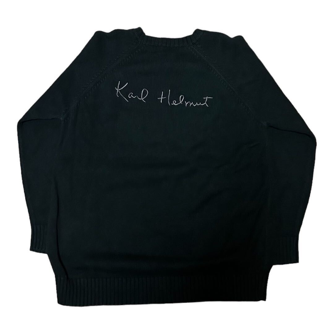中古品 90s Karl Helmut ロゴ刺繍 コットン セーター M拍卖