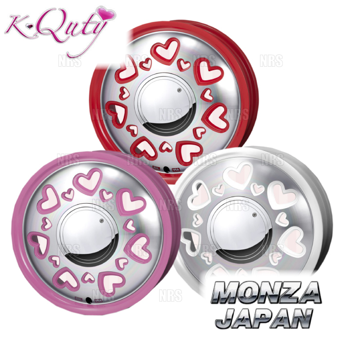 MONZA モンツァ K-Quty ケー・キューティ (2本セット) 4.5J x 15 インセット+43 PCD100 4穴 パールホワイト/ポリッシュ(KQUTY-451543-WP-2S拍卖