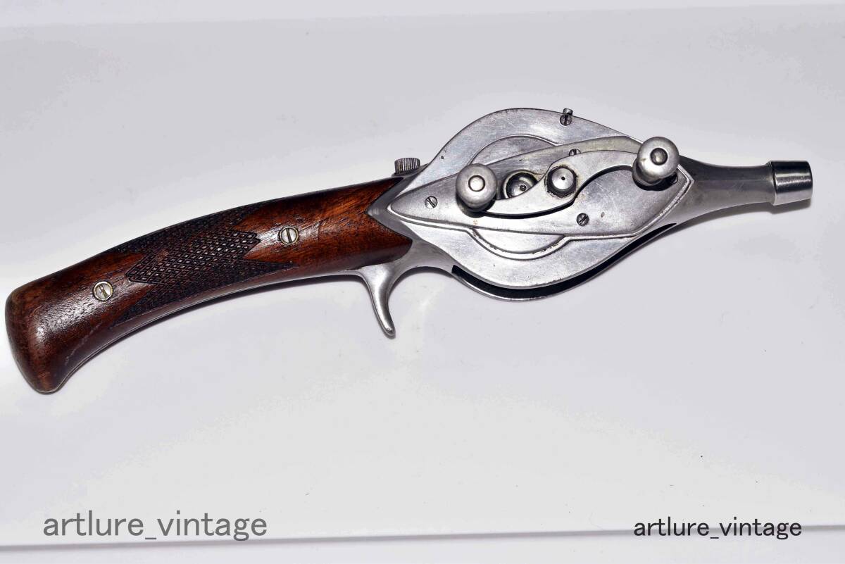 HURD super CASTER VINTAGE STEEL ROD walnut pistol grip HURD ,1940-1950年製造、USA (Y995)THE EVOLUTION OF HURD MFG.CO,拍卖