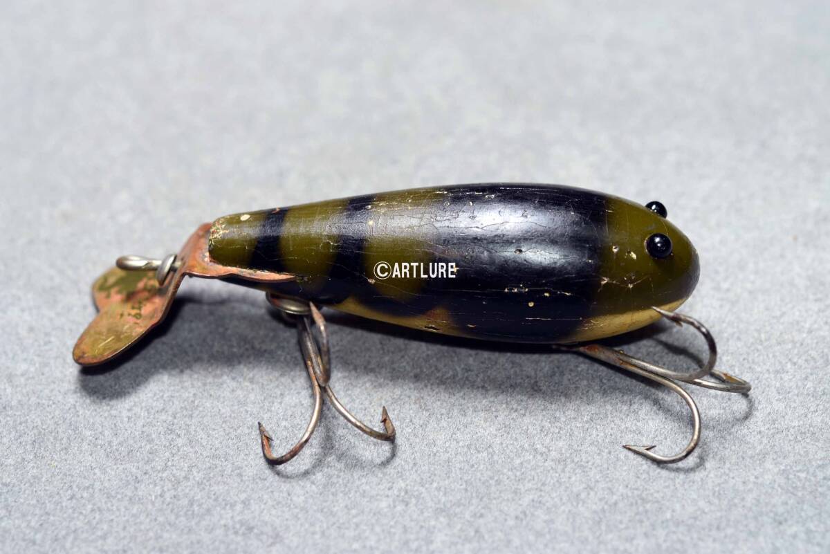 CRAWDAD #300 CCBCO GARETT .IND VINTAGE ANTIQUE WOODEN LURE (6099-154) ヴィンテージ ルアー 蒐集家向けルアー拍卖