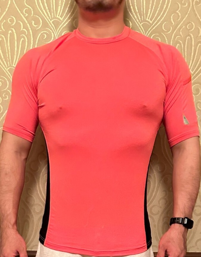 TULTEX タルテックス トレーニングウェア トップス Tシャツ スポーツウェア 速乾 ピンク XLサイズ マッチョ拍卖