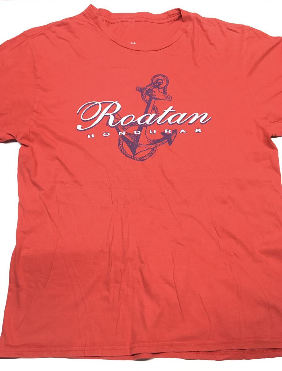 【アメリカ合衆国インポート物古着】タグ無しメーカー不明Tシャツ・Lサイズ・赤拍卖