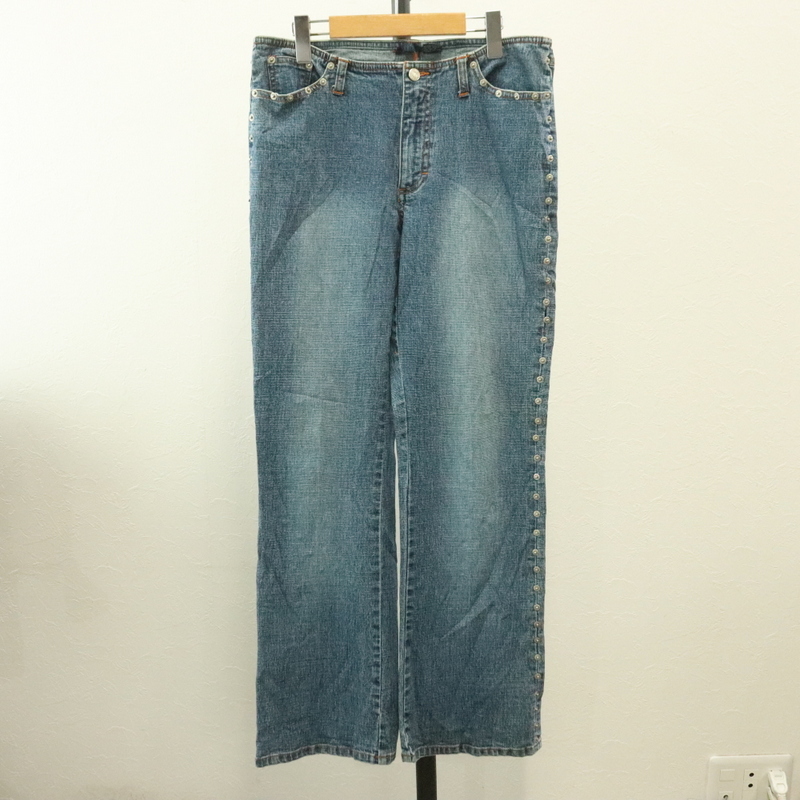 L724 90sビンテージ デニムパンツ■1990年代製 表記8サイズ レディース ブルー ブーツカット アメカジ ストリート ジーパン 古着 古着卸拍卖
