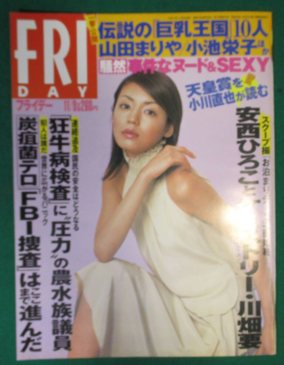 【希少】FRIDAY/フライデー 2001年 11月9日 堀江しのぶ/細川ふみえ/雛形あきこ/山田まりや/藤崎仁美/小池栄子/佐藤江梨子/西田ひかる/根拍卖