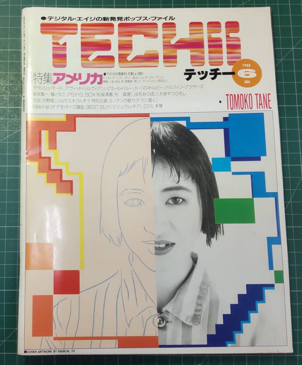 テッチー TECHII 1988年6月号 特集:アメリカ◆坂本龍一/種ともこ/デペッシュ・モード/デヴィッド・シルヴィアン ソノシート無し●H4008拍卖