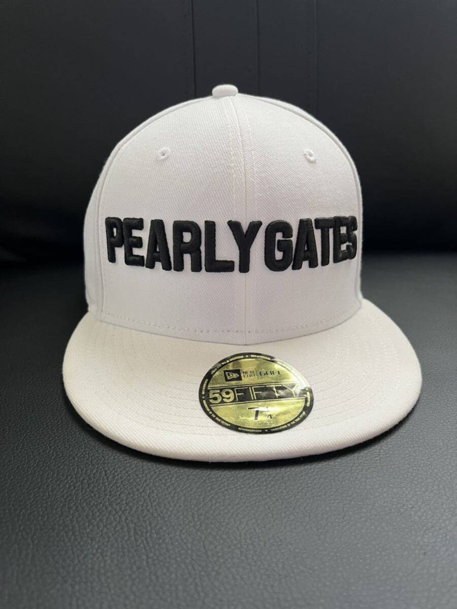 パーリーゲイツ×ニューエラコラボ激レア平ツバキャップ 白拍卖