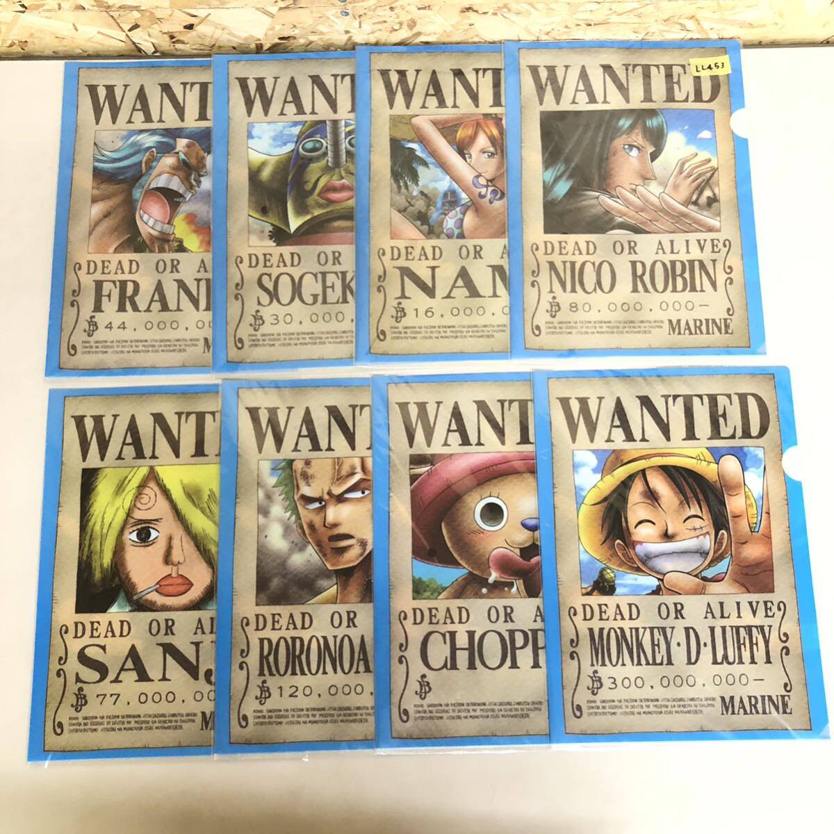 WA1 【未開封】ワンピース ローソン 非売品 クリアファイル 全8種類 コンプリート ローソンオリジナル ONE PIECE LAWSON LL453拍卖