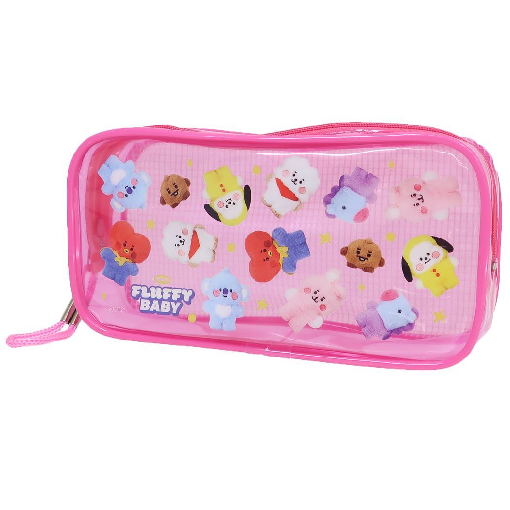 BT21 キャラクター ペンポーチ クリアペンケース FLUFFY BABY LINE FRIENDS プレゼント 男の子 女の子拍卖