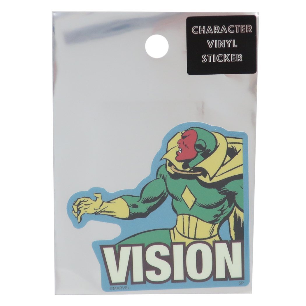 ヴィジョン グッズ ステッカー ダイカット ビニール キャラクター シール グリーン プレゼント 男の子 女の子 ギフト バレンタ拍卖