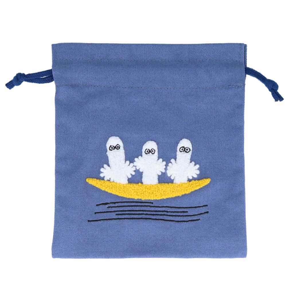 ムーミン 巾着袋 サガラ刺繍きんちゃくポーチ ニョロニョロ B 北欧 サンスター文具拍卖