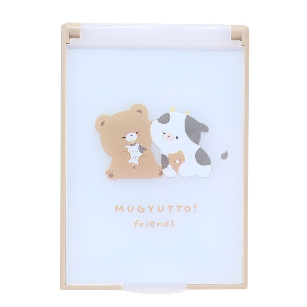 手鏡 むぎゅっとふれんず Sサイズミラー くま&ちーず クーリア拍卖