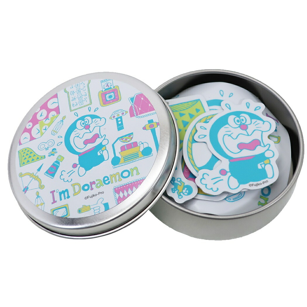 ドラえもん グッズ 缶入り ミニステッカー 6枚セット シール サンリオ プレゼント 男の子 女の子 ギフト バレンタイン拍卖