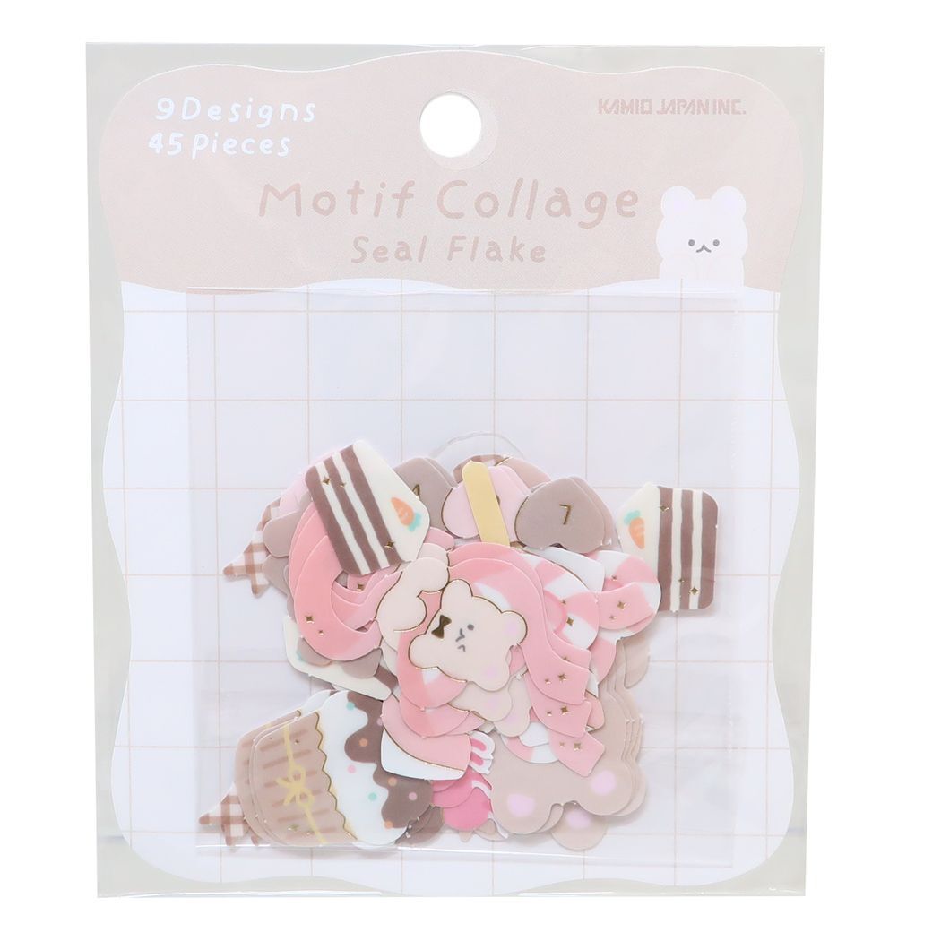 フレークシール MOTIF COLLAGEシールフレーク クマ拍卖