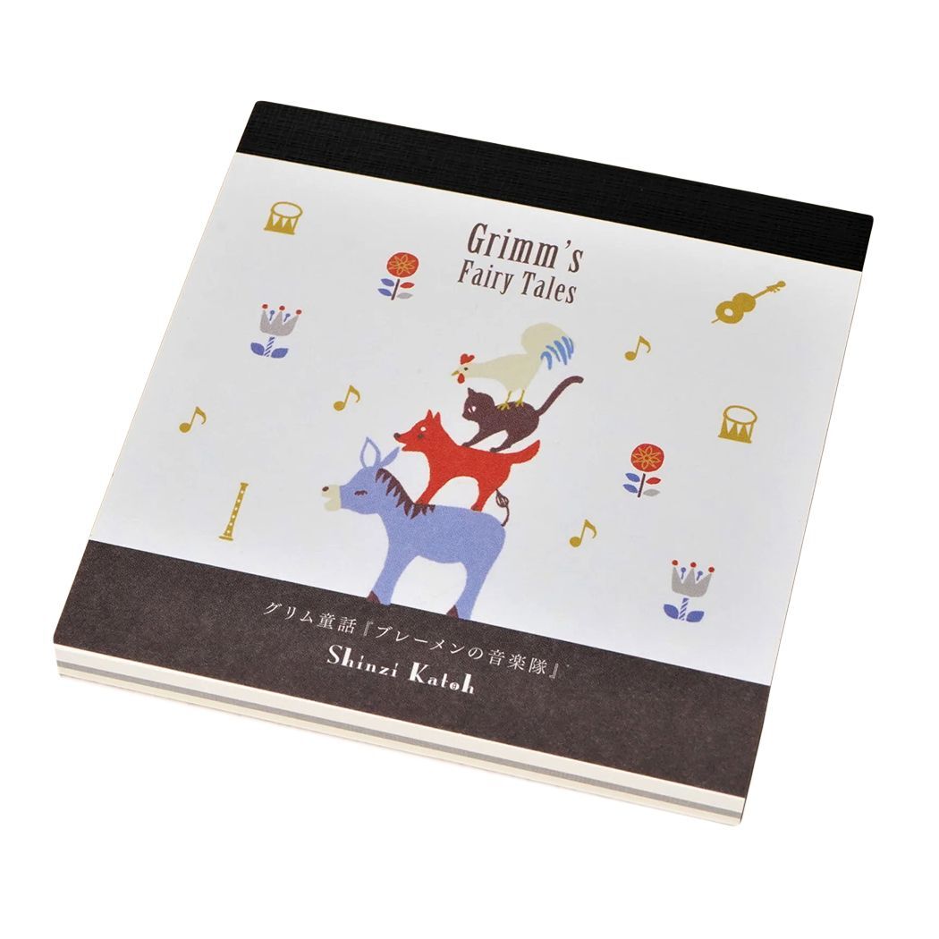 メモ帳 ブロックメモ グリム童話 ブレーメンの音楽隊 木野瀬印刷拍卖