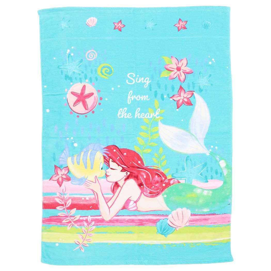 リトルマーメイド キッズ タオルケット お昼寝ケット ボタニカルグリーン ディズニープリンセス プレゼント 男の子 女の子 ギフト拍卖