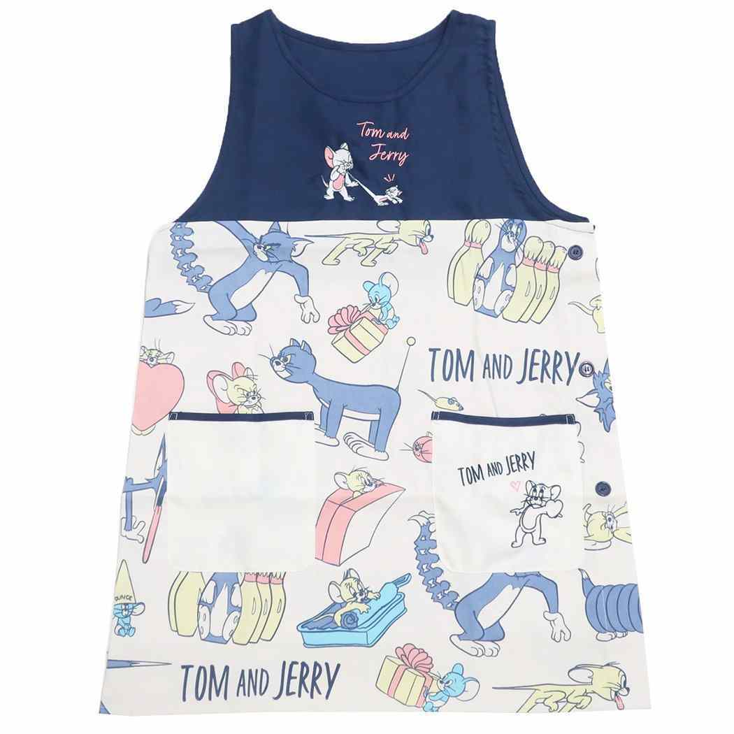 トムとジェリー レディース エプロン 割烹着 ファニーファニー ワーナーブラザース 丸眞 プレゼント 男の子 女の子 ギフト バレ拍卖