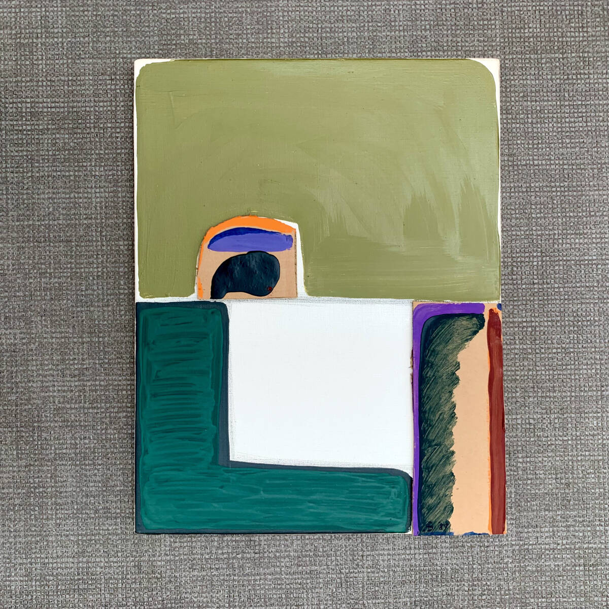 【真作保証】馬場彬「作品」キャンバス・油彩・コラージュ F6 ※サトウ画廊(河原温 瀧口修造 吉仲太造 中村宏 吉原治良 李禹煥 草間彌生)拍卖