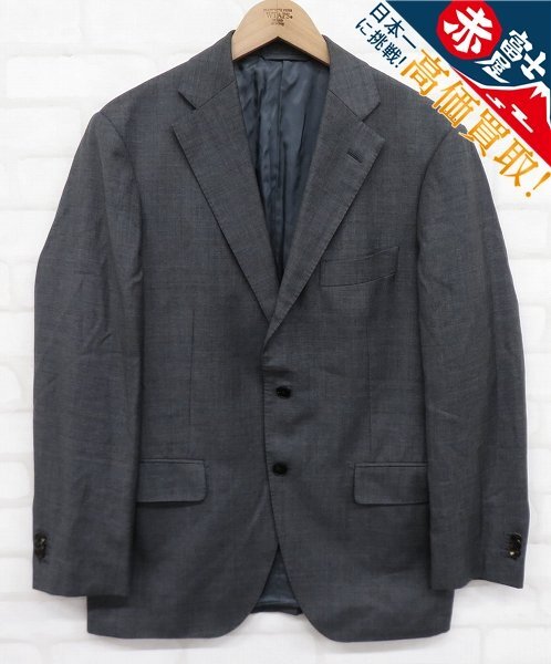 8T4725/Blue Grigio 2Bウールテーラードジャケット カノニコ社生地 ブルーエグリージオ拍卖