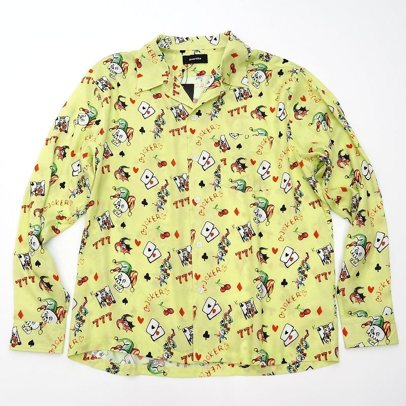 H05131 新品 guernika × t-Ace/TAKE IT EASY L/S シャツ 【サイズ:L】 ライムグリーン ゲルニカ拍卖